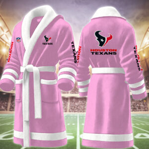Houston Texans NFL Personalized Fleece Bathrobe