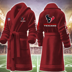Houston Texans NFL Personalized Fleece Bathrobe