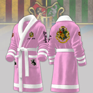 Hufflepuff House Harry Potter Personalized Fleece Bathrobe