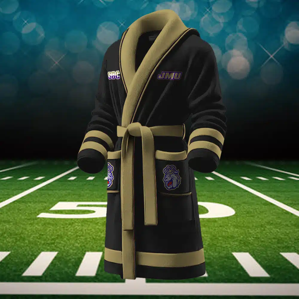 James Madison Dukes NCAA Personalized Fleece Bathrobe