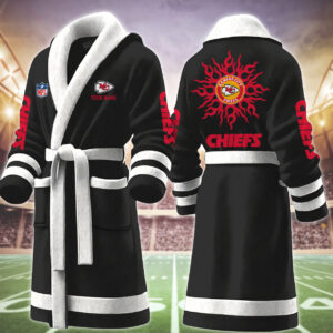 Kansas City Chiefs NFL Personalized Fleece Bathrobe