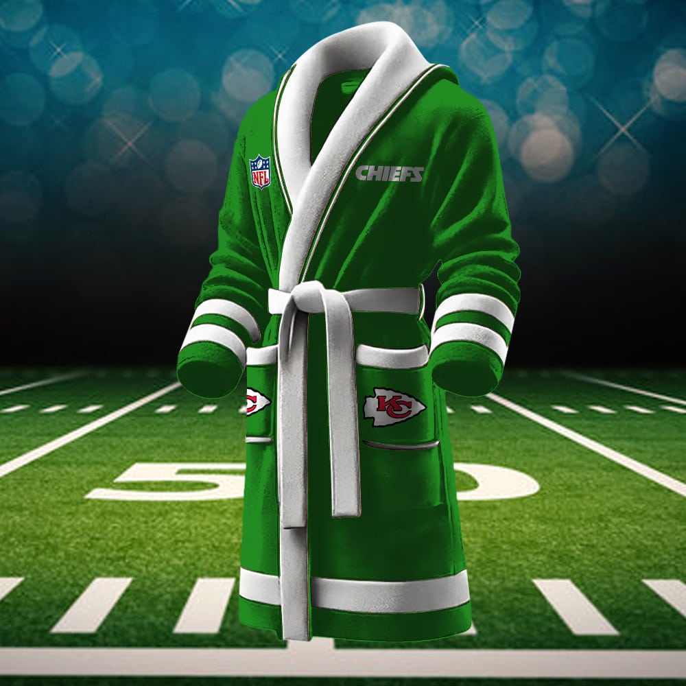 Kansas City Chiefs NFL Personalized Fleece Bathrobe
