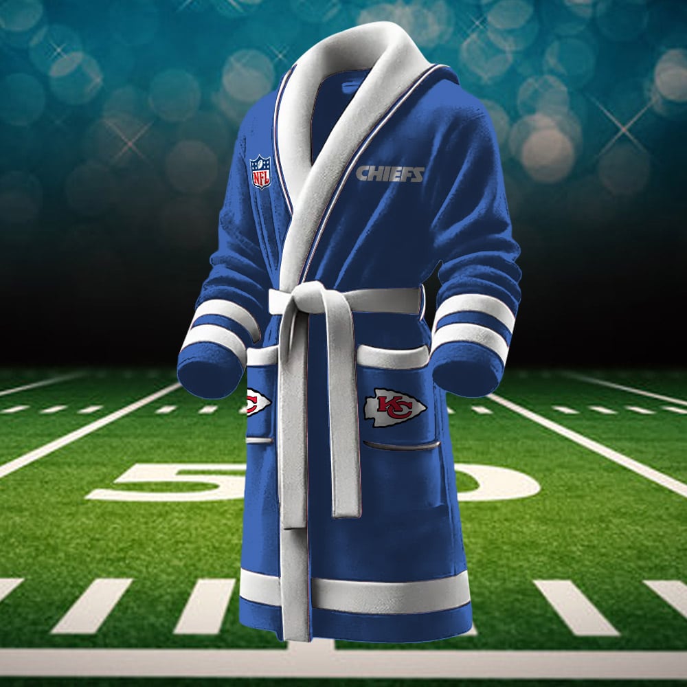 Kansas City Chiefs NFL Personalized Fleece Bathrobe