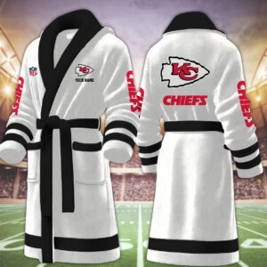 Kansas City Chiefs NFL Personalized Fleece Bathrobe