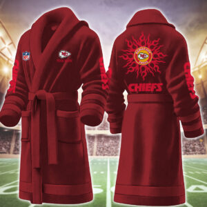 Kansas City Chiefs NFL Personalized Fleece Bathrobe
