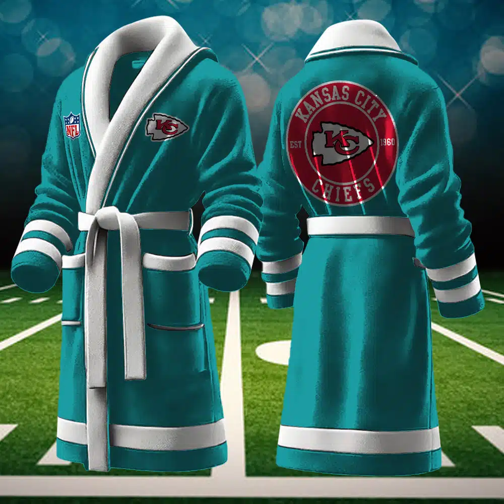 Kansas City Chiefs NFL Personalized Fleece Bathrobe