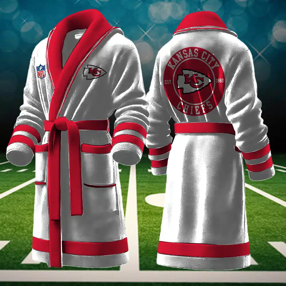 Kansas City Chiefs NFL Personalized Fleece Bathrobe