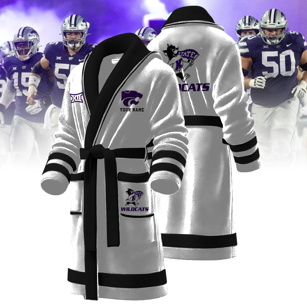 Kansas State Wildcats NCAA Personalized Fleece Bathrobe