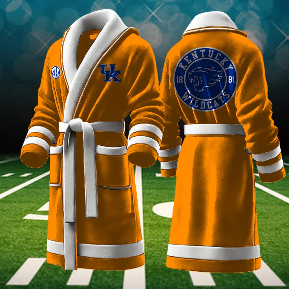 Kentucky Wildcats NCAA Personalized Fleece Bathrobe