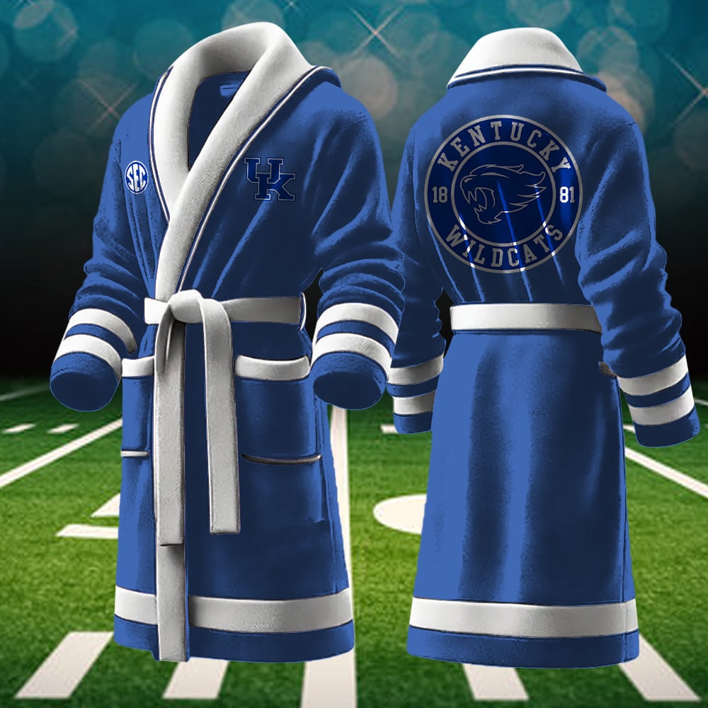 Kentucky Wildcats NCAA Personalized Fleece Bathrobe