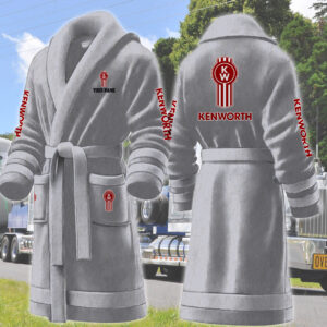 Kenworth Motocycles Personalized Fleece Bathrobe