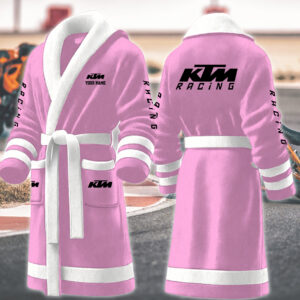 KTM Motocycles Personalized Fleece Bathrobe