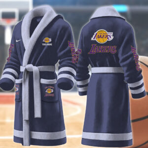 Los Angeles Lakers NBA Personalized Fleece Bathrobe