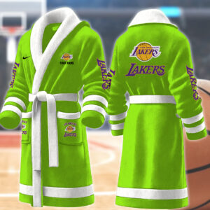 Los Angeles Lakers NBA Personalized Fleece Bathrobe