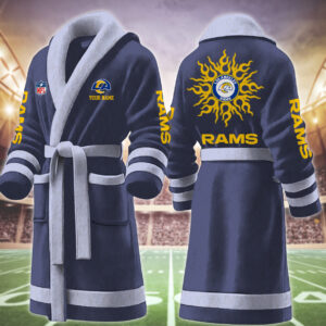 Los Angeles Rams NFL Personalized Fleece Bathrobe