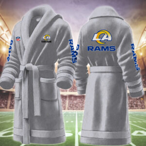 Los Angeles Rams NFL Personalized Fleece Bathrobe