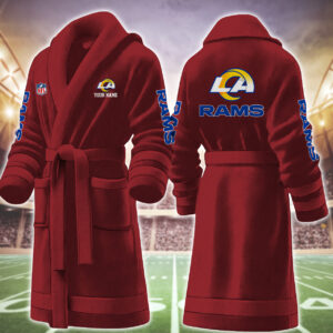 Los Angeles Rams NFL Personalized Fleece Bathrobe