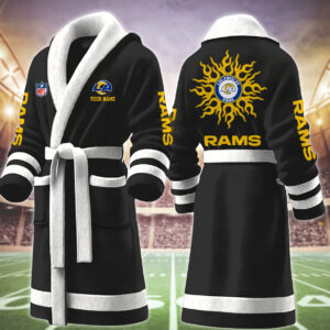 Los Angeles Rams NFL Personalized Fleece Bathrobe