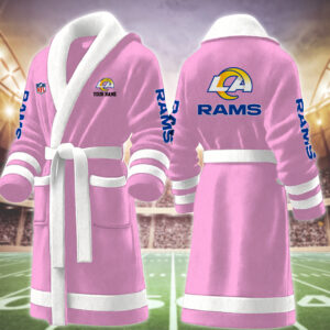 Los Angeles Rams NFL Personalized Fleece Bathrobe