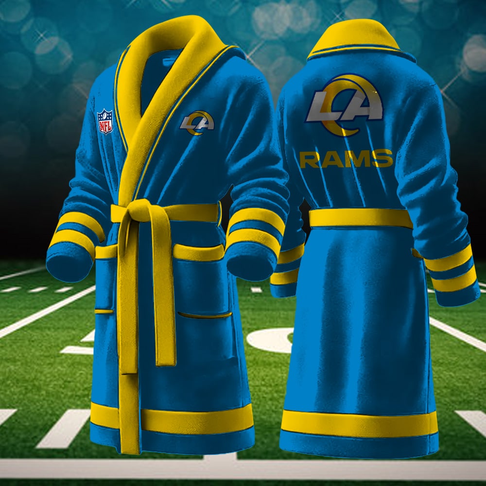 Los Angeles Rams NFL Personalized Fleece Bathrobe