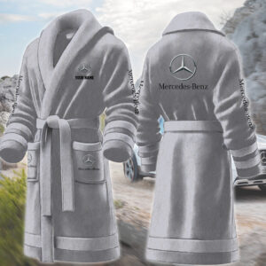 Mercedes-Benz Motocycles Personalized Fleece Bathrobe