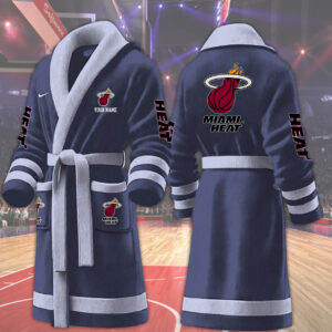 Miami Heat NBA Personalized Fleece Bathrobe