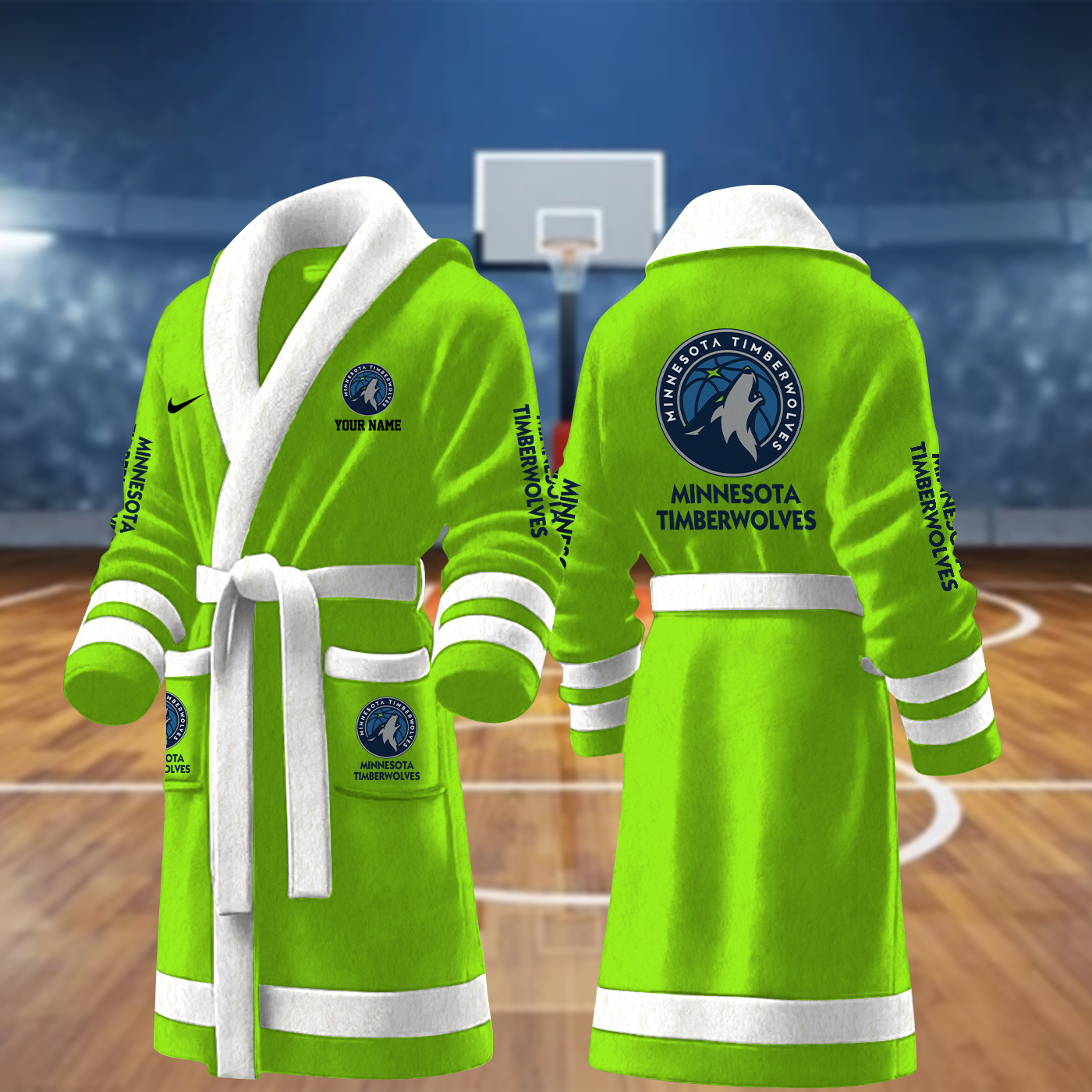 Minnesota Timberwolves NBA Personalized Fleece Bathrobe