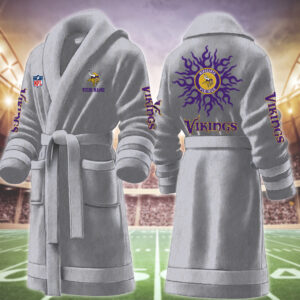 Minnesota Vikings NFL Personalized Fleece Bathrobe
