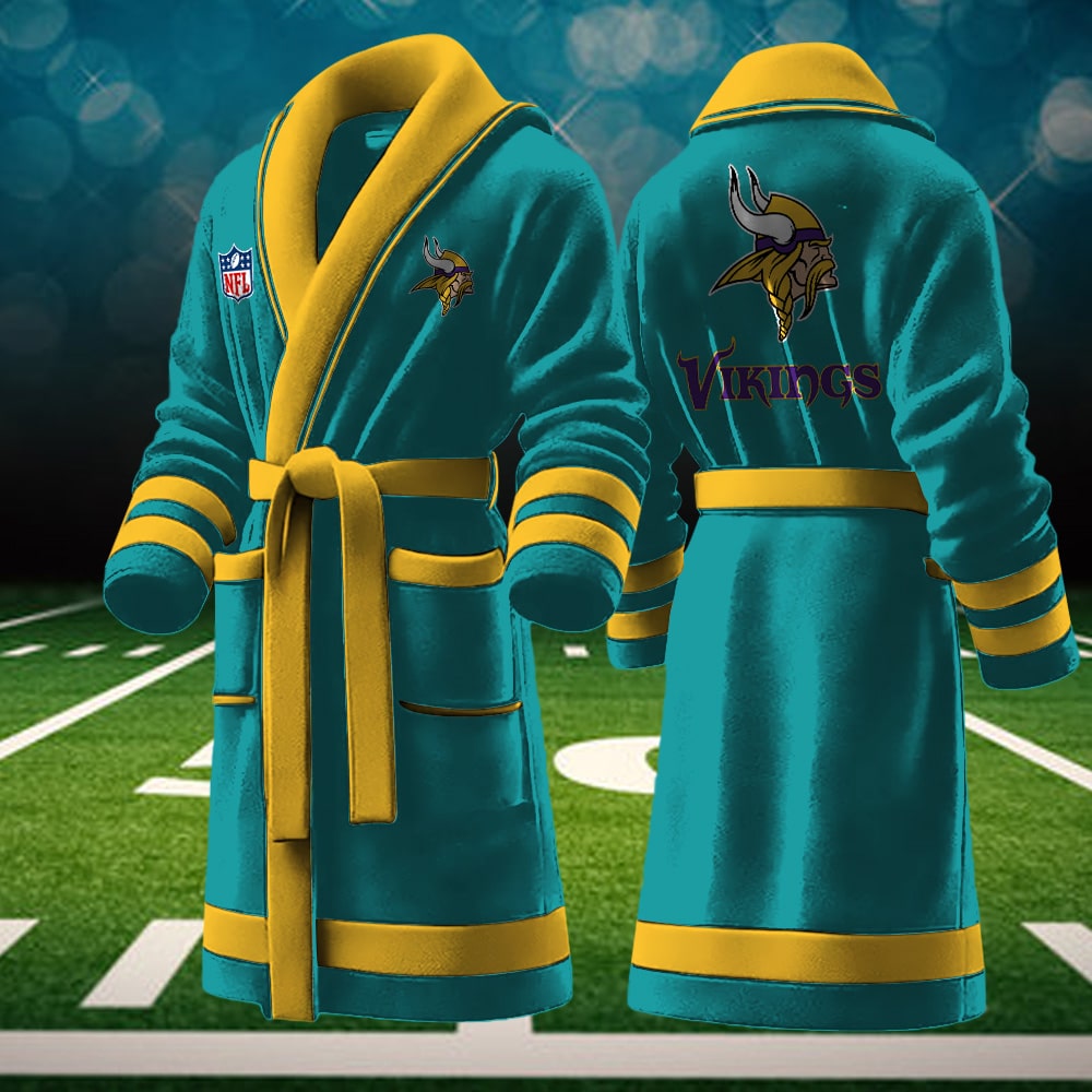 Minnesota Vikings NFL Personalized Fleece Bathrobe