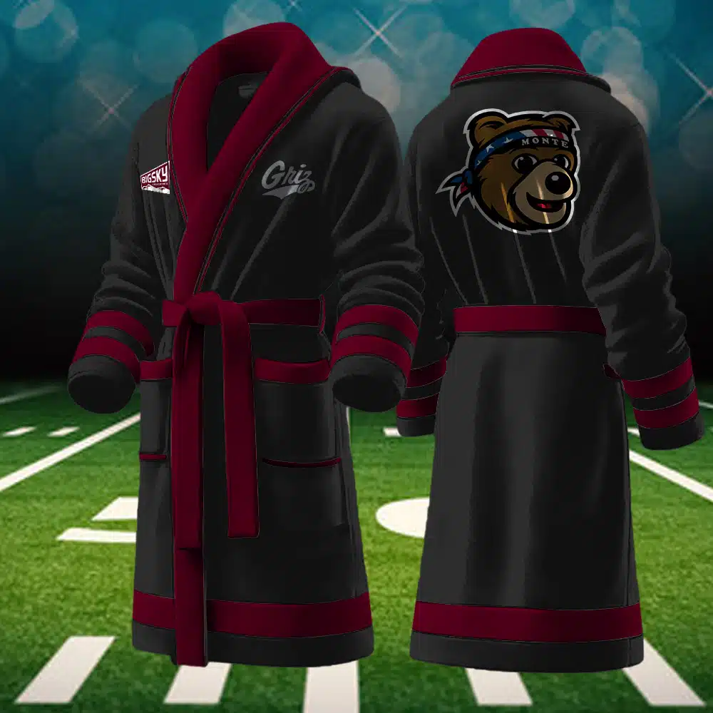 Montana Grizzlies NCAA Personalized Fleece Bathrobe