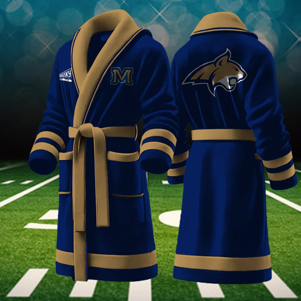 Montana State Bobcats NCAA Personalized Fleece Bathrobe