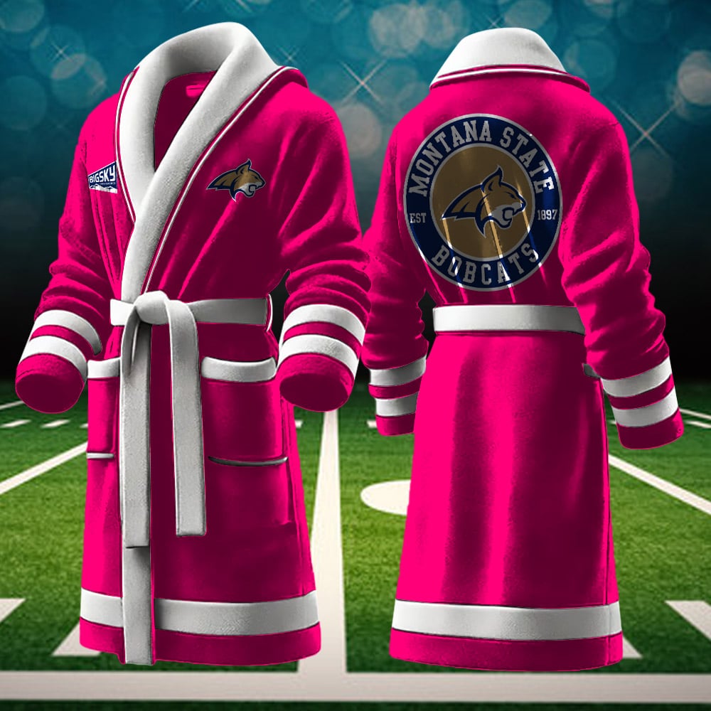 Montana State Bobcats NCAA Personalized Fleece Bathrobe