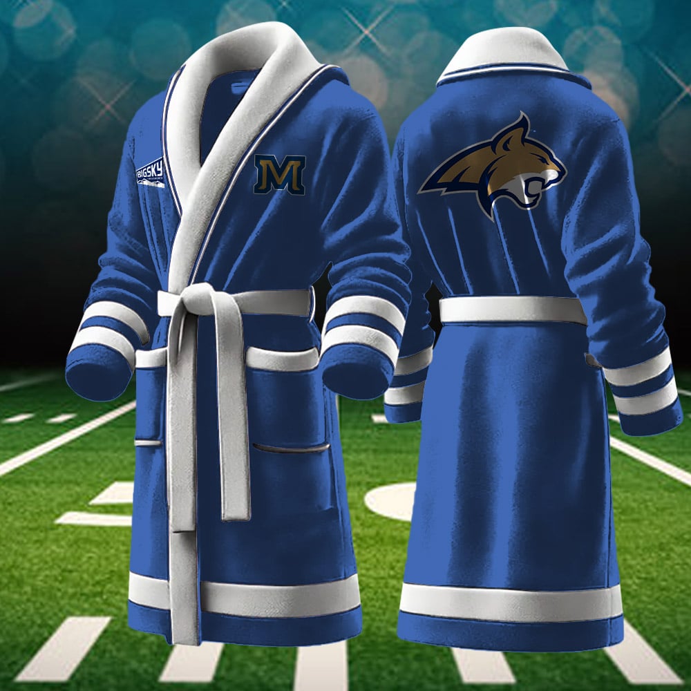 Montana State Bobcats NCAA Personalized Fleece Bathrobe