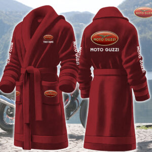 Moto Guzzi Motocycles Personalized Fleece Bathrobe