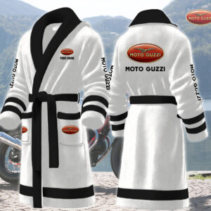 Moto Guzzi Motocycles Personalized Fleece Bathrobe