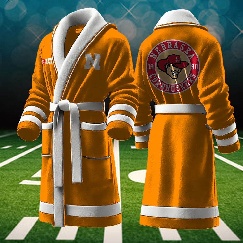 Nebraska Cornhuskers NCAA Personalized Fleece Bathrobe