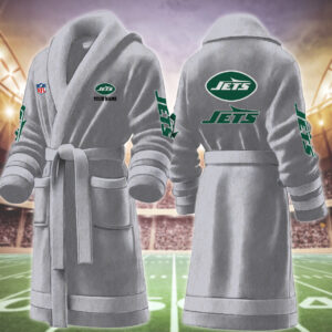 New York Jets NFL Personalized Fleece Bathrobe