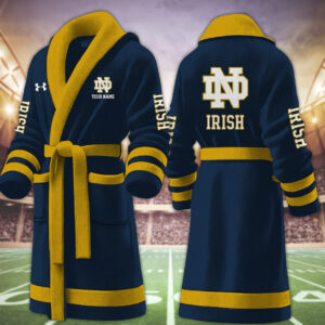 Notre Dame Fighting Irish NCAA Personalized Fleece Bathrobe