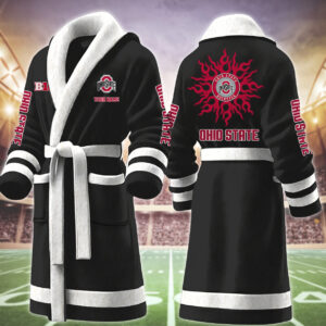 Ohio State Buckeyes NCAA Personalized Fleece Bathrobe