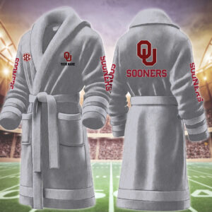 Oklahoma Sooners NCAA Personalized Fleece Bathrobe