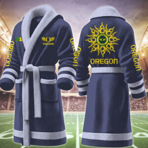 Oregon Ducks NCAA Personalized Fleece Bathrobe