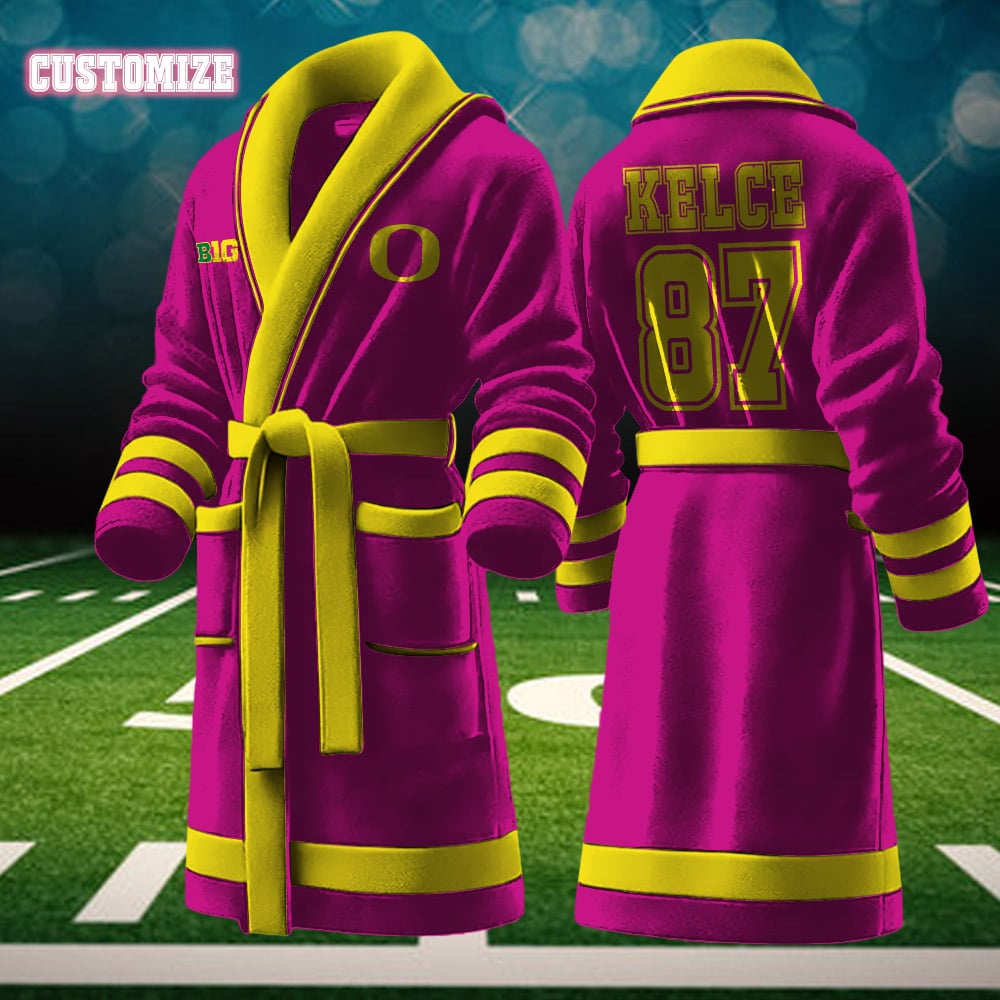Oregon Ducks NCAA Personalized Fleece Bathrobe