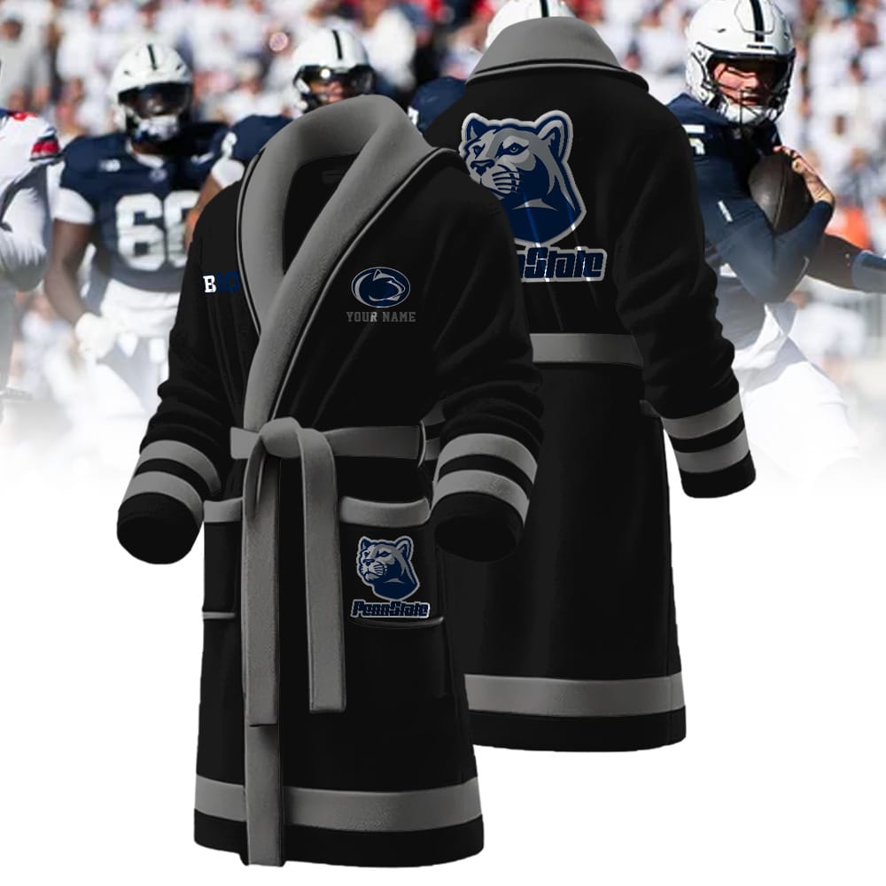 Penn State Nittany Lions NCAA Personalized Fleece Bathrobe