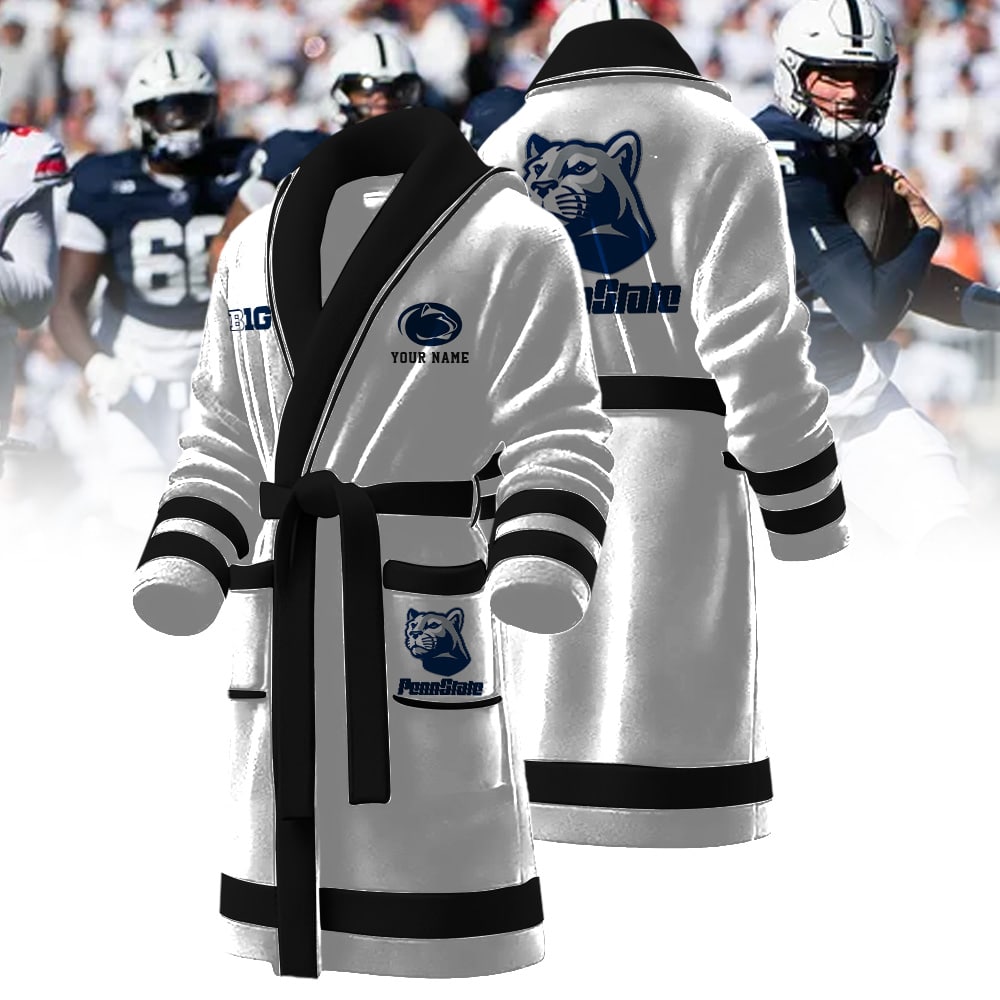 Penn State Nittany Lions NCAA Personalized Fleece Bathrobe