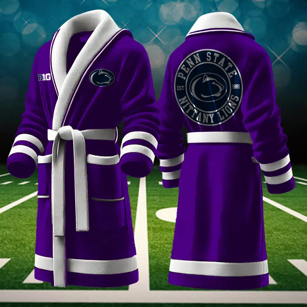 Penn State Nittany Lions NCAA Personalized Fleece Bathrobe