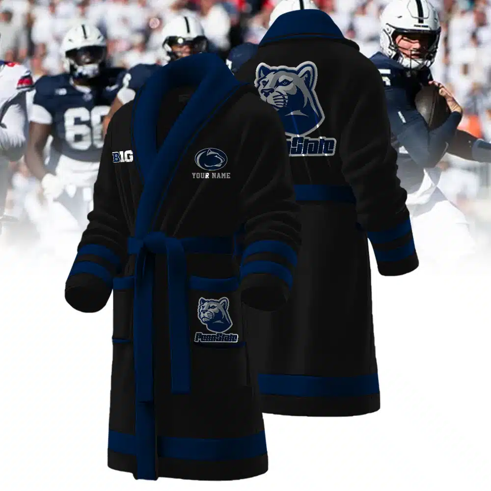 Penn State Nittany Lions NCAA Personalized Fleece Bathrobe