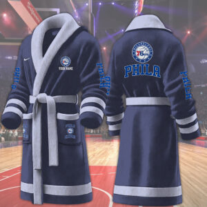 Philadelphia 76ers NBA Personalized Fleece Bathrobe
