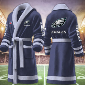 Philadelphia Eagles NFL Personalized Fleece Bathrobe