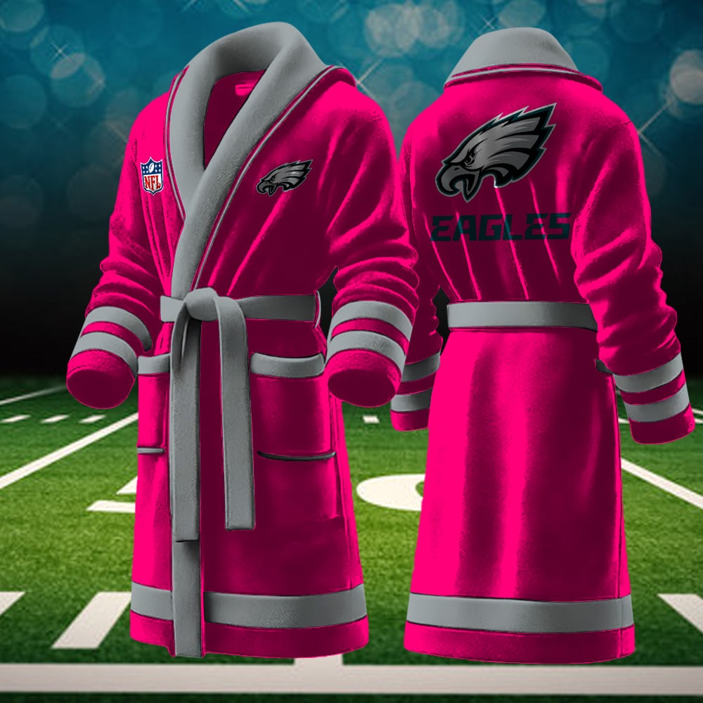Philadelphia Eagles NFL Personalized Fleece Bathrobe