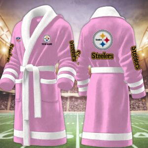 Pittsburgh Steelers NFL Personalized Fleece Bathrobe